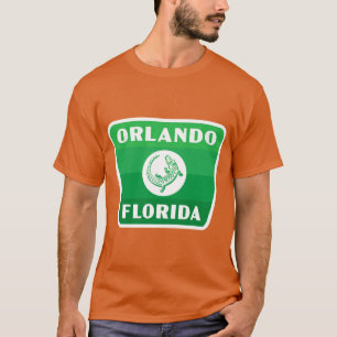Orlando Florida Retro Gator Abzeichen Green T-Shirt
