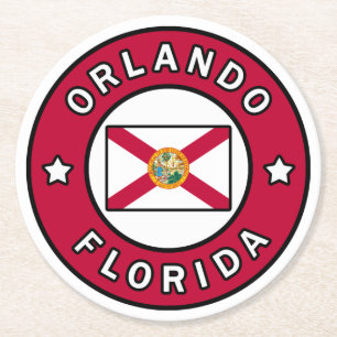 Orlando Florida Runder Pappuntersetzer