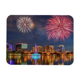 Orlando Florida See Eola Feuerwerk und Brunnen Magnet