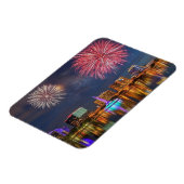 Orlando Florida See Eola Feuerwerk und Brunnen Magnet (Linke Seite)