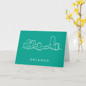 Orlando Florida Skyline Karte (Gelbe Blume)