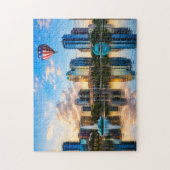 Orlando Florida Skyline Lake Eola Heißluftballon Puzzle (Vertikal)