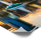 Orlando Florida Skyline Lake Eola Hot Air Balloon Poster (Ecke)