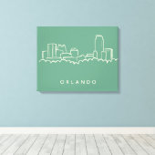 Orlando Florida Skyline Leinwanddruck (Insitu (Holzboden))