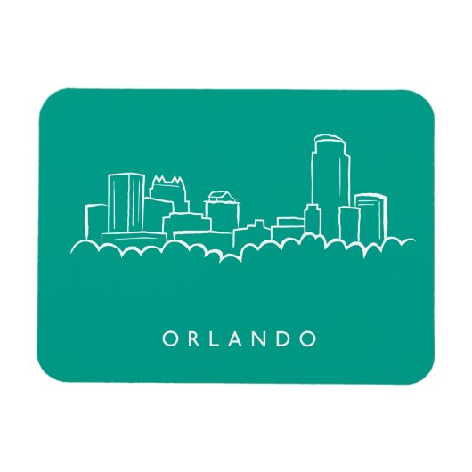 Orlando Florida Skyline Magnet (Horizontal)