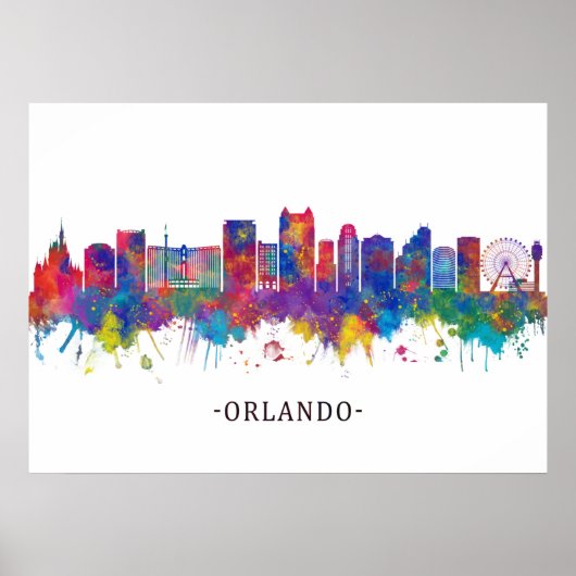 Orlando Florida Skyline Poster (Vorne)