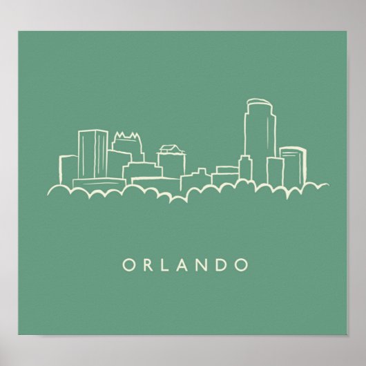 Orlando Florida Skyline Poster (Vorne)