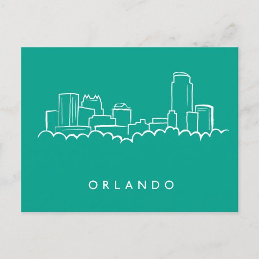 Orlando Florida Skyline Postkarte (Vorderseite)