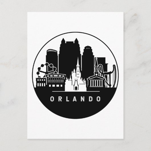 Orlando Florida Skyline Postkarte (Vorderseite)