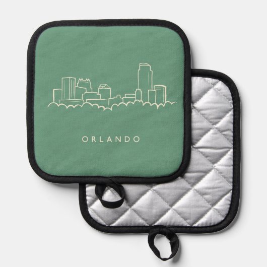 Orlando Florida Skyline Topflappen (Vorderseite/Rückseite)