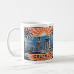 Orlando Florida Skyline Vintager Stil Mitte des Ja Kaffeetasse
