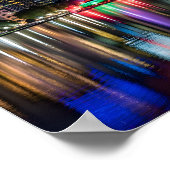 Orlando Florida Skyline with Lake Eola Fireworks Poster (Ecke)