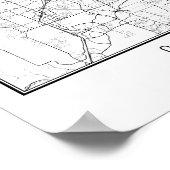 Orlando Florida Street Map Poster (Ecke)