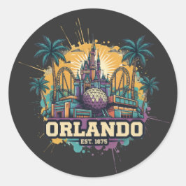 Orlando Florida T - Shirt | Sunshine Staat Travel Runder Aufkleber