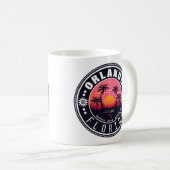 Orlando Florida tropisches Retro Sunset Souvenir 6 Kaffeetasse (VorderseiteRechts)