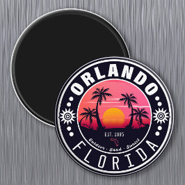 Orlando Florida tropisches Retro Sunset Souvenir 6 Magnet