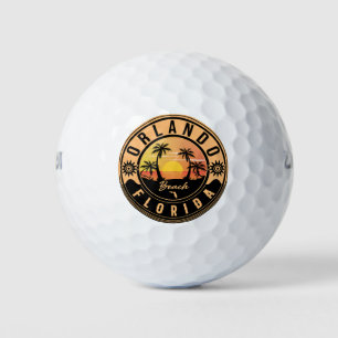 Orlando Florida Tropisches Retro Sunset Souvenirs Golfball