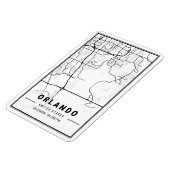 Orlando Florida USA Travel City Map Poster Magnet (Linke Seite)