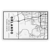 Orlando Florida USA Travel City Map Poster Magnet (Horizontal)