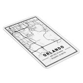 Orlando Florida USA Travel City Map Poster Magnet (Rechte Seite)