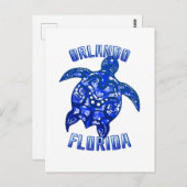 Orlando Florida Vacation Tribal Turtle Postkarte (Vorne/Hinten)