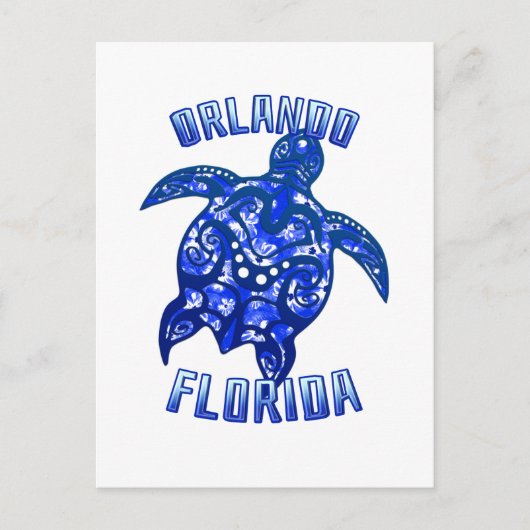 Orlando Florida Vacation Tribal Turtle Postkarte (Vorderseite)