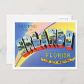 Orlando, Florida - Vintage Großbuchstaben Postkart Postkarte (Vorne/Hinten)