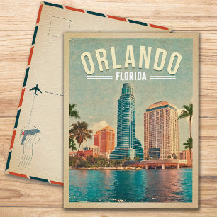 Orlando Florida Vintage-Hochhäuser Palm 1960er Jah Postkarte