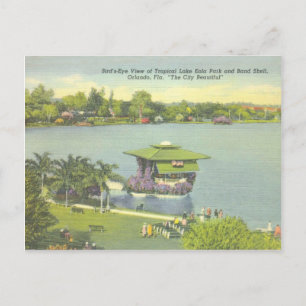 Orlando, Florida Vintage Lake Eola Bandshell Postkarte