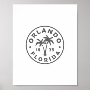 Orlando Florida Vintage Palmbaum Jungen Mädchen So Poster