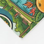 Orlando Florida Vintage Reise Fleecedecke (Ecke)