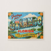 Orlando Florida Vintage Reise Puzzle (Horizontal)