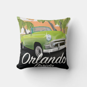 Orlando Florida Vintage Reiseplakat Kissen