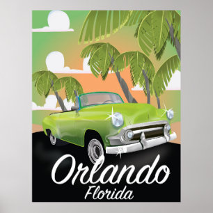 Orlando Florida Vintage Reiseplakat Poster