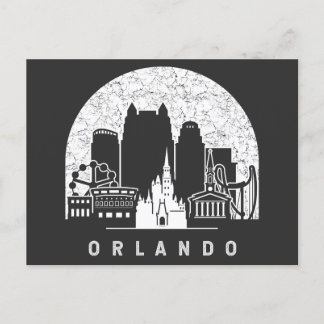 Orlando Florida Vintage-Silhouette Postkarte