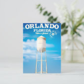 Orlando, Florida Water Tower Reiseausdruck. Postkarte (Stehend Vorderseite)