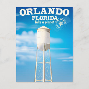 Orlando, Florida Water Tower Reiseausdruck. Postkarte