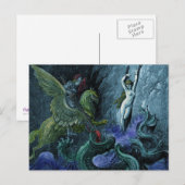 Orlando Furioso Vintage gotische Postkarte (Vorne/Hinten)