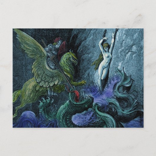 Orlando Furioso Vintage gotische Postkarte (Vorderseite)