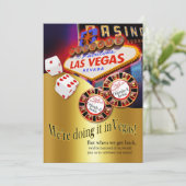 Orlando & Jackie Las Vegas Empfang Einladung (Stehend Vorderseite)