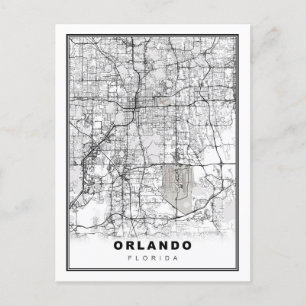 Orlando Map Postkarte
