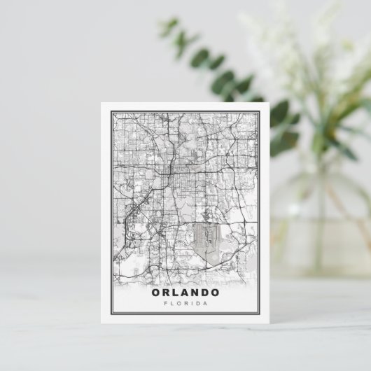 Orlando Map Postkarte (Stehend Vorderseite)
