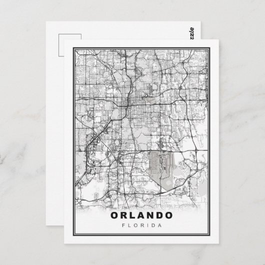Orlando Map Postkarte (Vorne/Hinten)