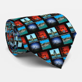 Orlando, Miami, South Beach Collage Krawatte (Gerollt)