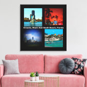 Orlando, Miami, South Beach Collage Leinwanddruck (Insitu (Wohnzimmer))