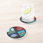 Orlando, Miami, South Beach Collage Sandstein Untersetzer (Seite)