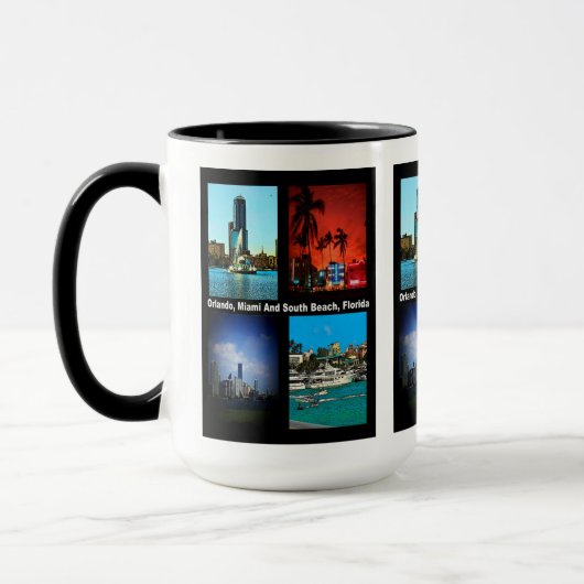 Orlando, Miami, South Beach Collage Tasse (Links)
