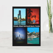 Orlando Miami South Beach Florida Collage Birthday Karte (Vorderseite)