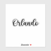 Orlando Name - Handgeschriebene Kalligrafie Aufkleber (Blatt)