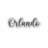 Orlando Name - Handgeschriebene Kalligrafie Aufkleber (Vorderseite)